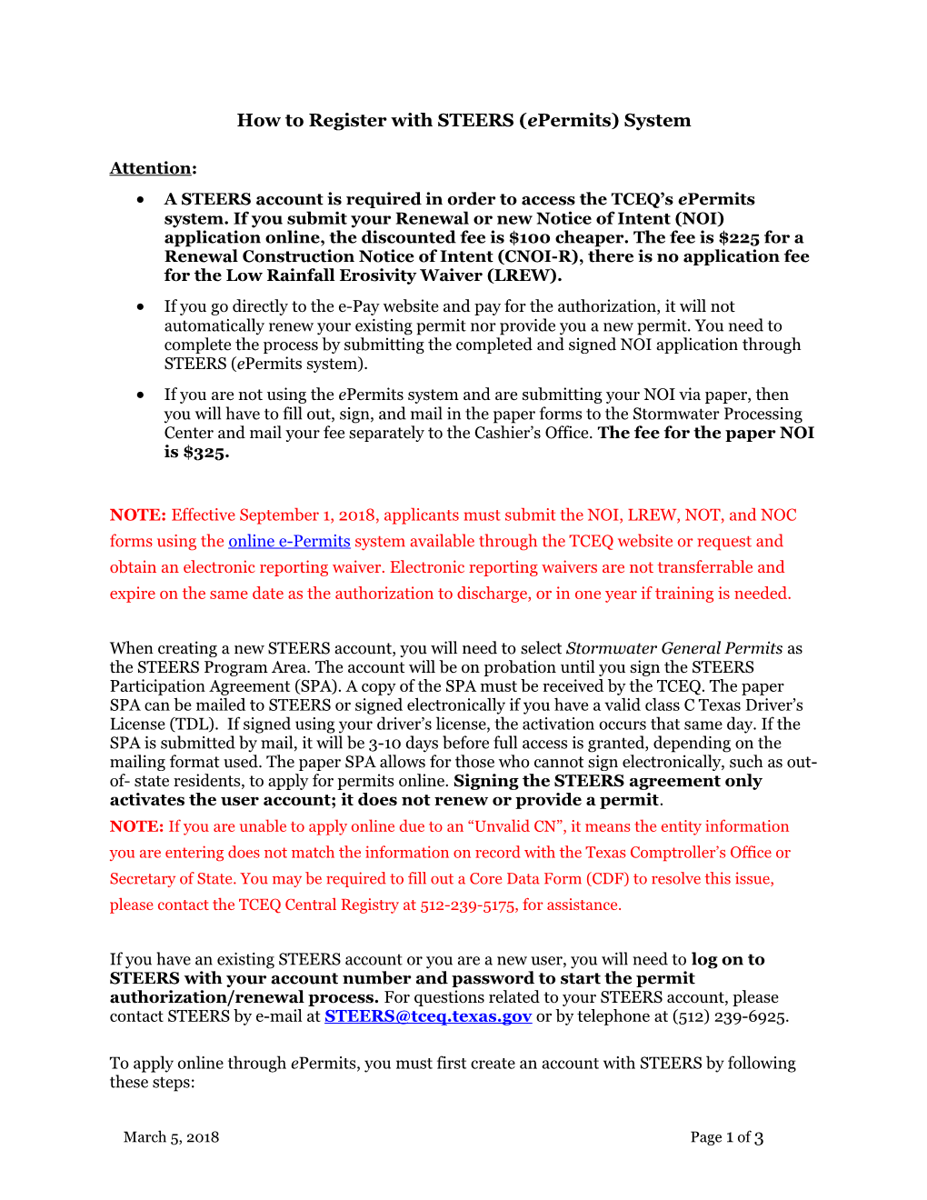 How to Register with STEERS (Epermits) System