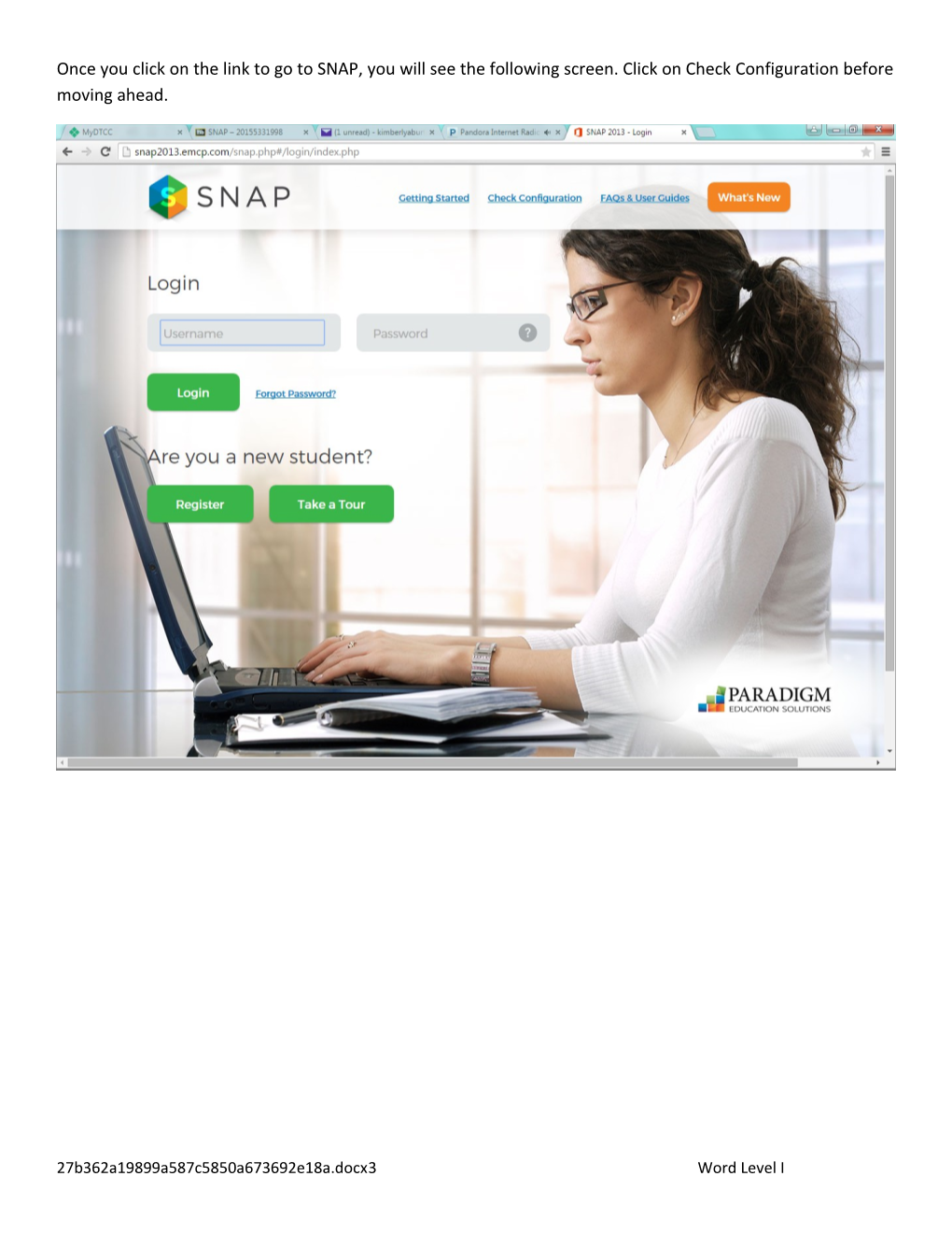 If You Click Register for SNAP You Will Fill in the Information As Required