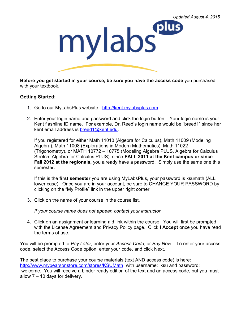 Mylabsplus Student Instructions for Registration and Login s1