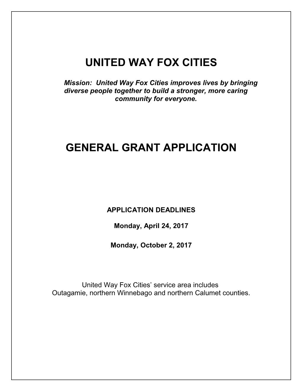 The Community Investment Grant Fund