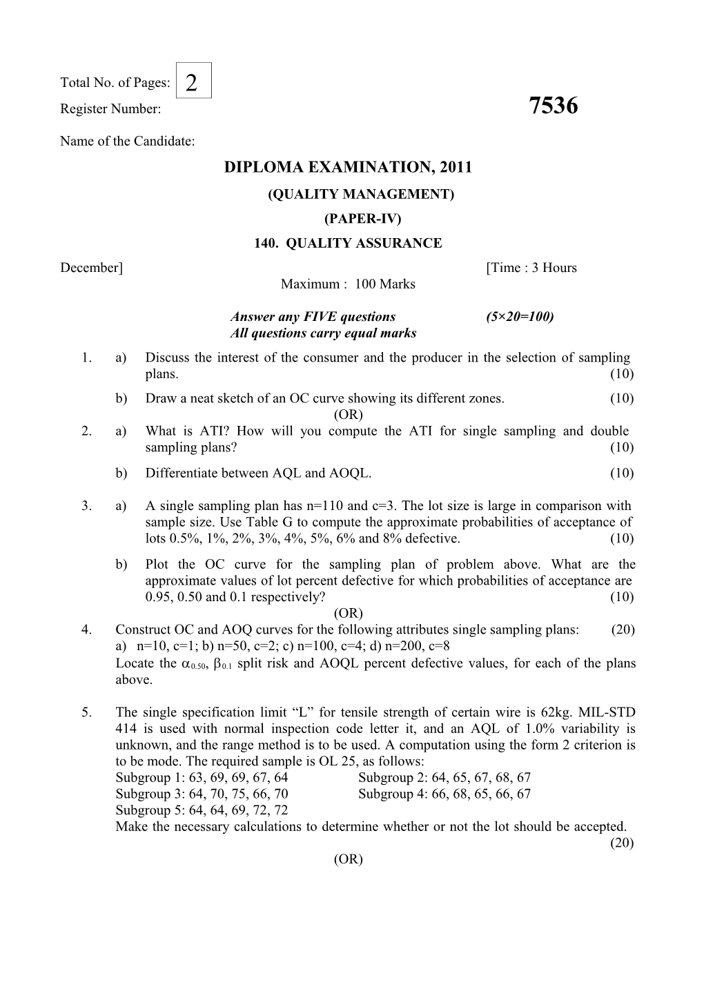 Register Number: 7536