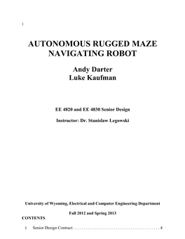 Autonomous Rugged Maze Navigating Robot