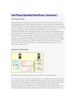 Cell Phone Operated Land Rover ( Landrover )