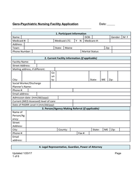 Complete This Application and Fax Along with All Itemslisted Below To