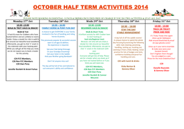 Pony Club Achievement Badge Timetable October Half Term 2014