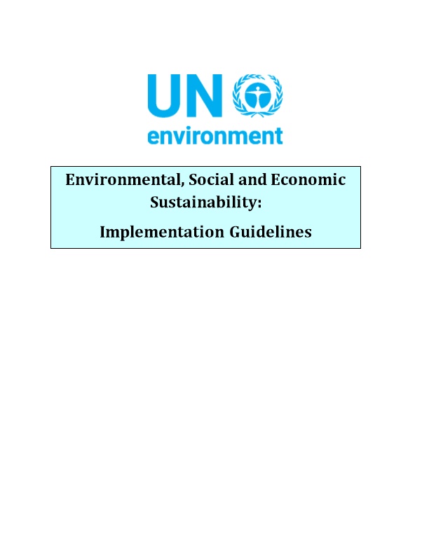 1.1Environmental, Social and Economic Sustainability Within the Project Management Cycle