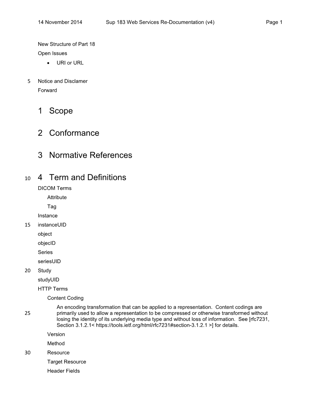 14 November 2014Sup 183 Web Services Re-Documentation (V4)Page 1