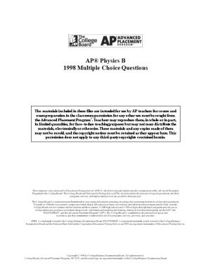 1998Multiple Choice Questions