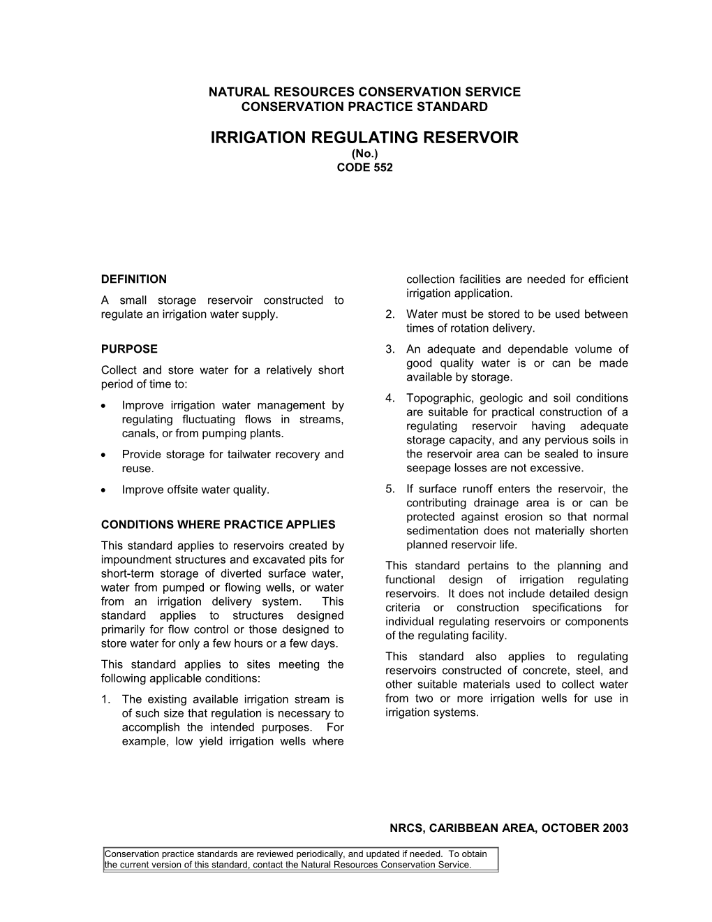 Irrigation Pit Or Regulating Reservoir (No.) 552-A