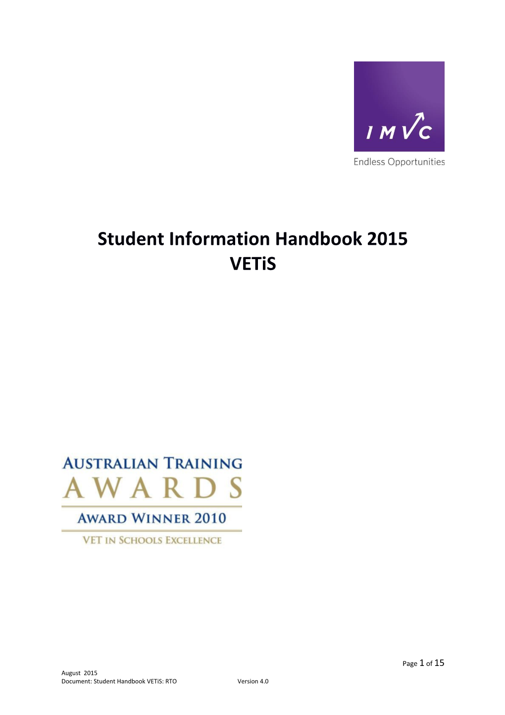 Student Information Handbook 2015