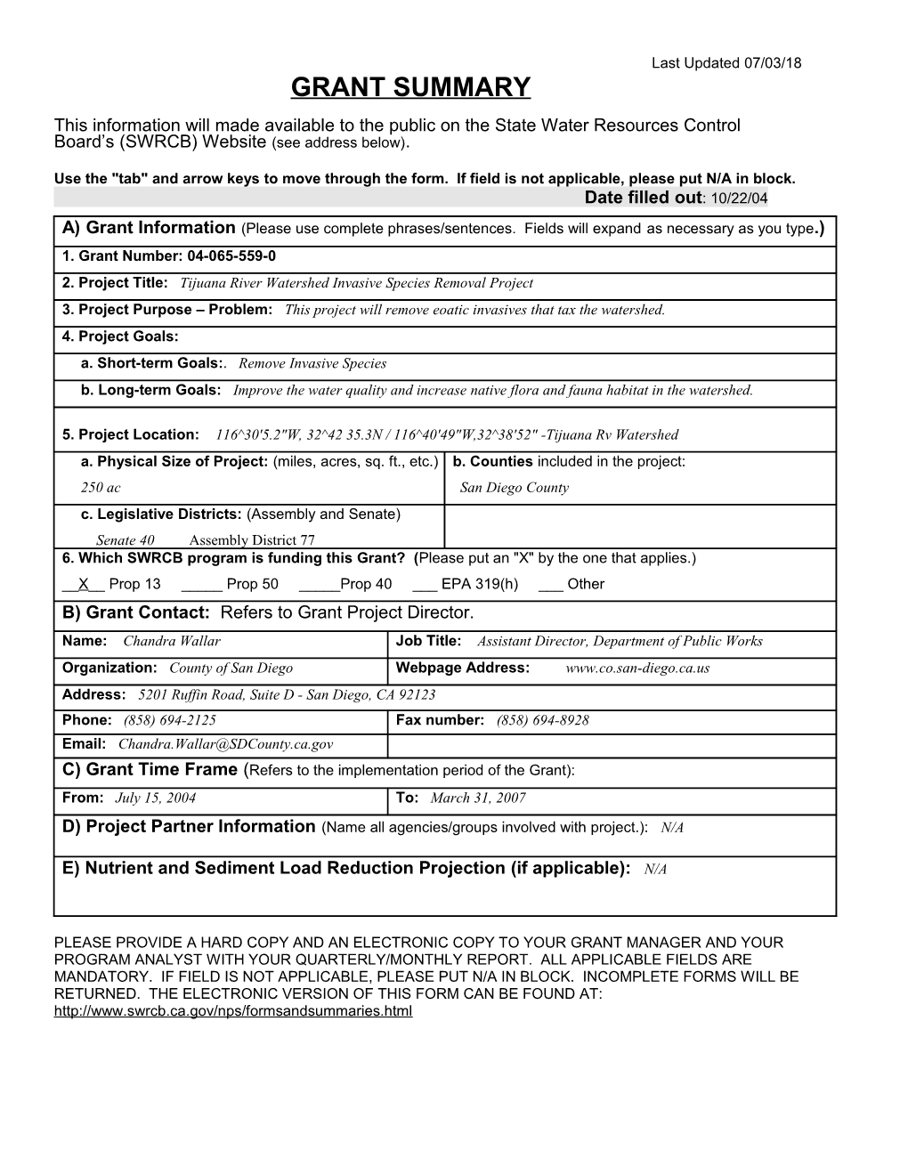 Natural Resource Project Inventory (NRPI) s5