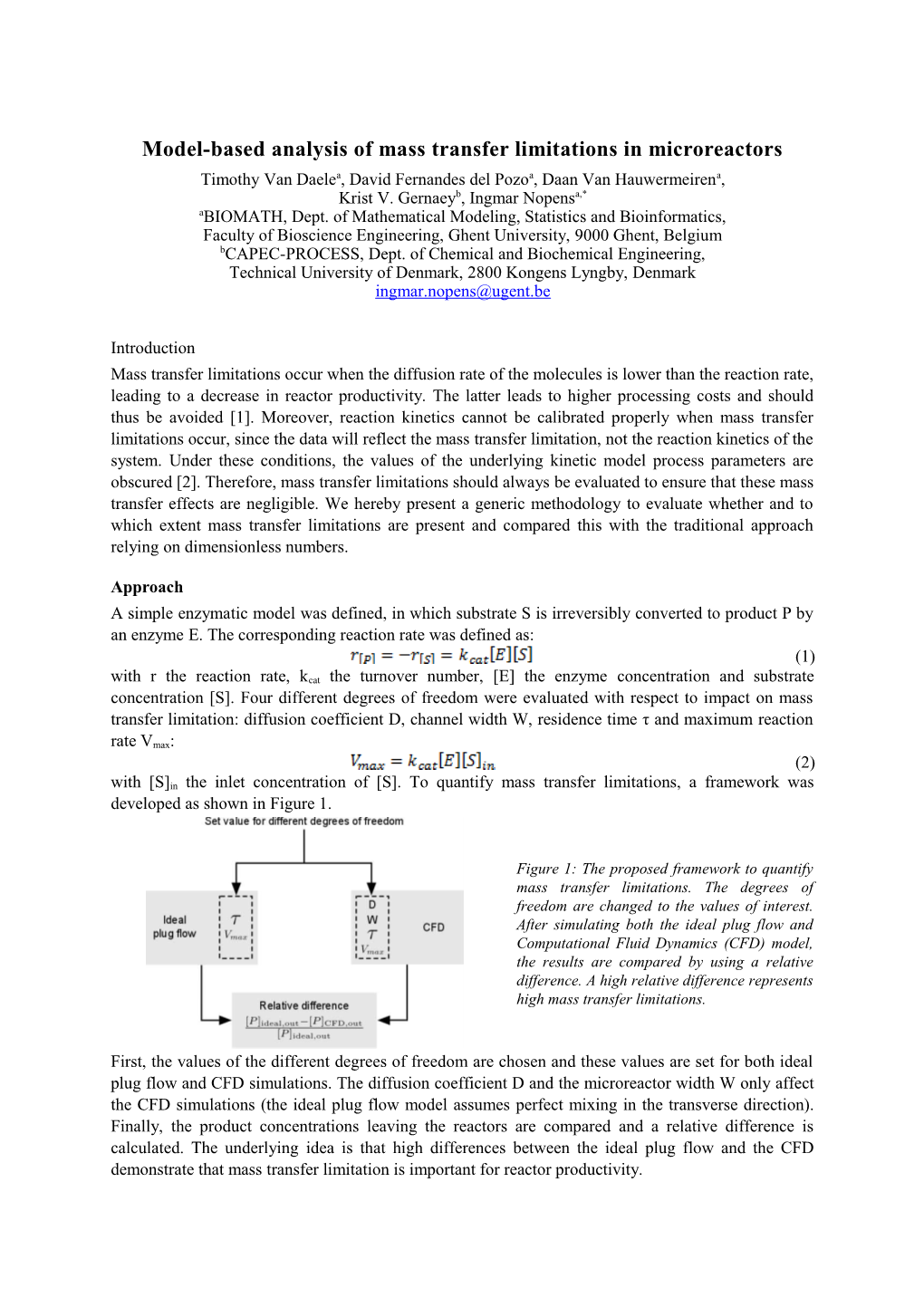 Model-Based Analysis of Mass Transfer Limitations in Microreactors