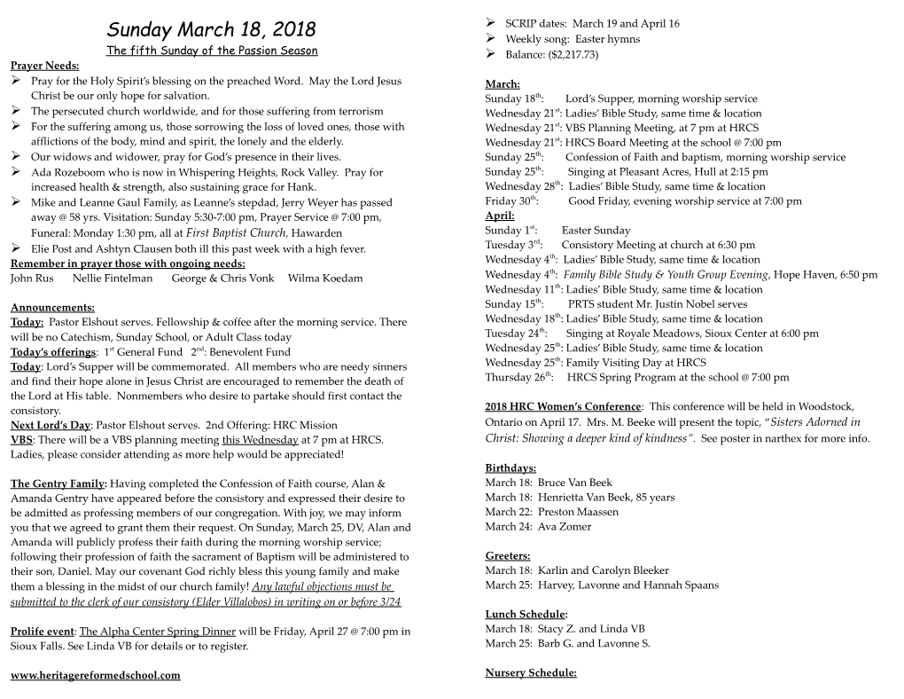The Fifthsunday of the Passion Season