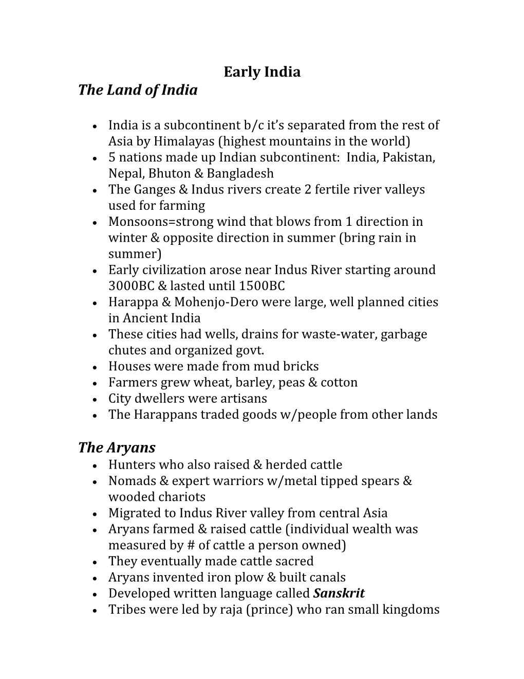 The Land of India