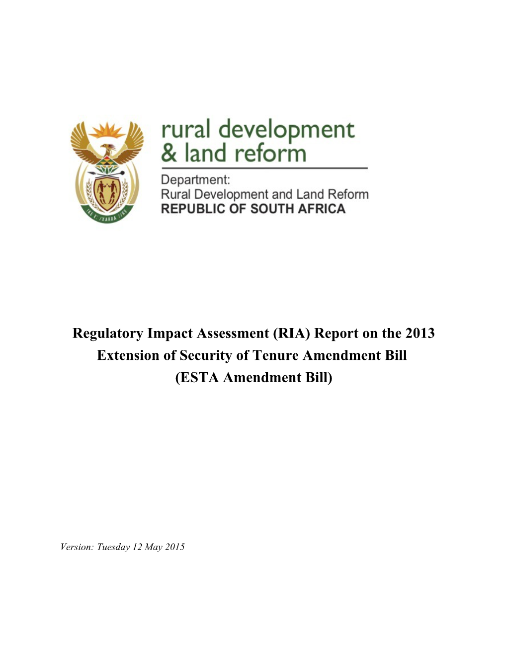 ESTA AB Consolidated RIA Report