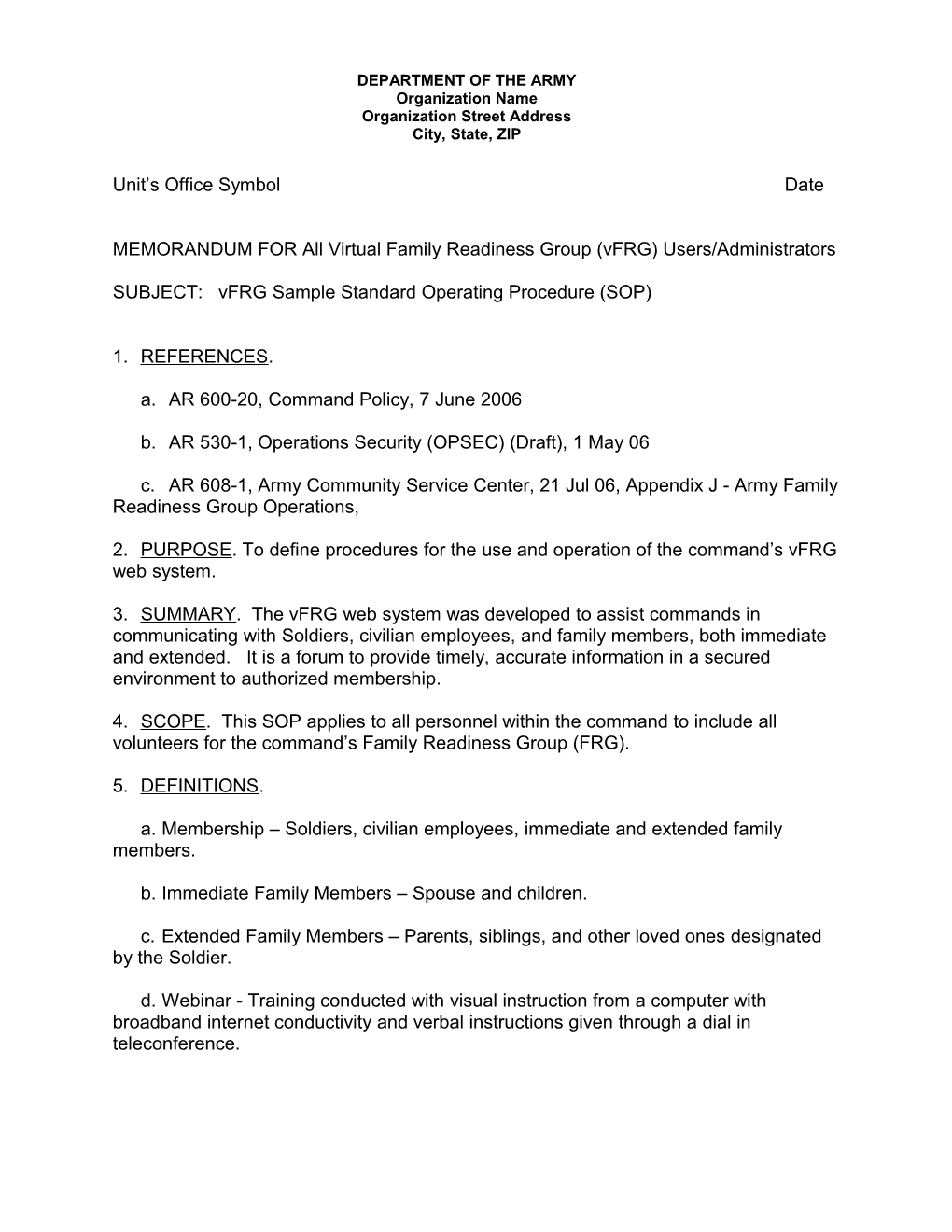 AFRC-CWA-PRR-E (140-158)	1 November 1996 s1