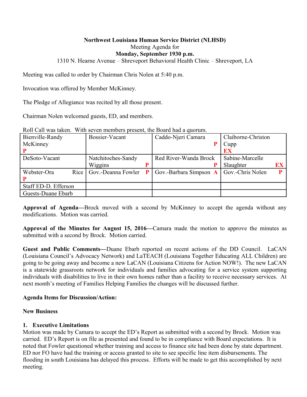 Northwest Louisiana Human Service District (NLHSD)