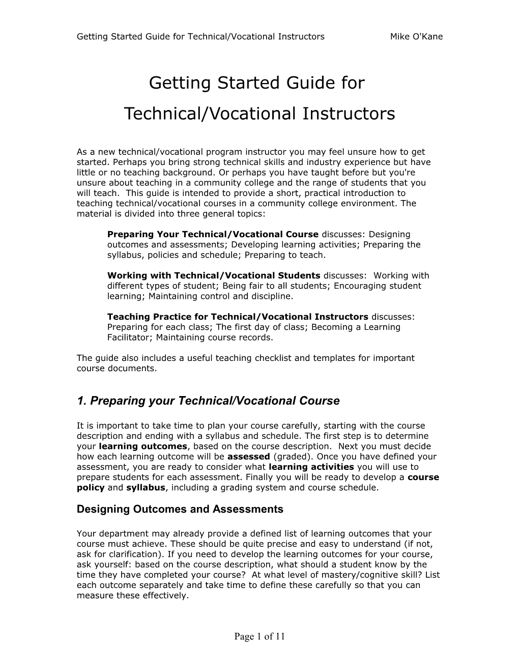 Teaching Technical/Vocational Students