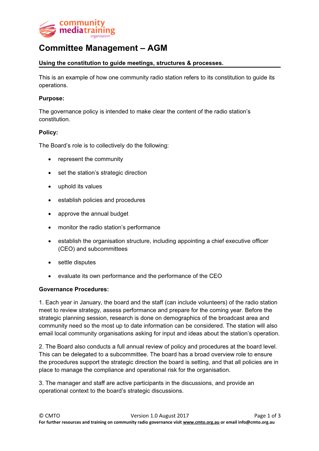 Using the Constitution to Guide Meetings, Structures & Processes