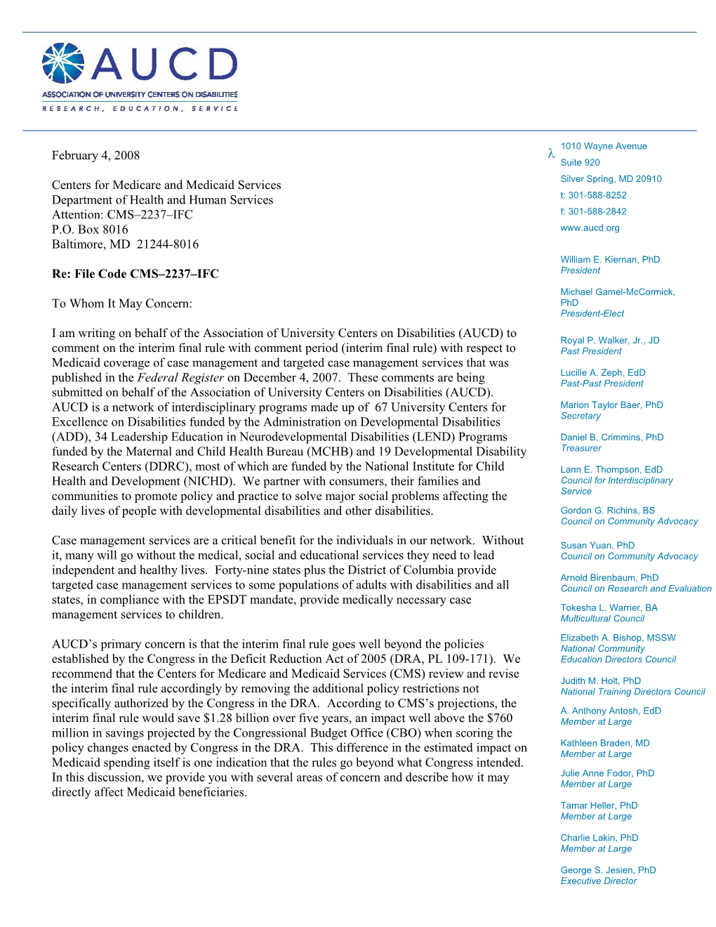 2008 AUCD Letterhead 3 PAGES