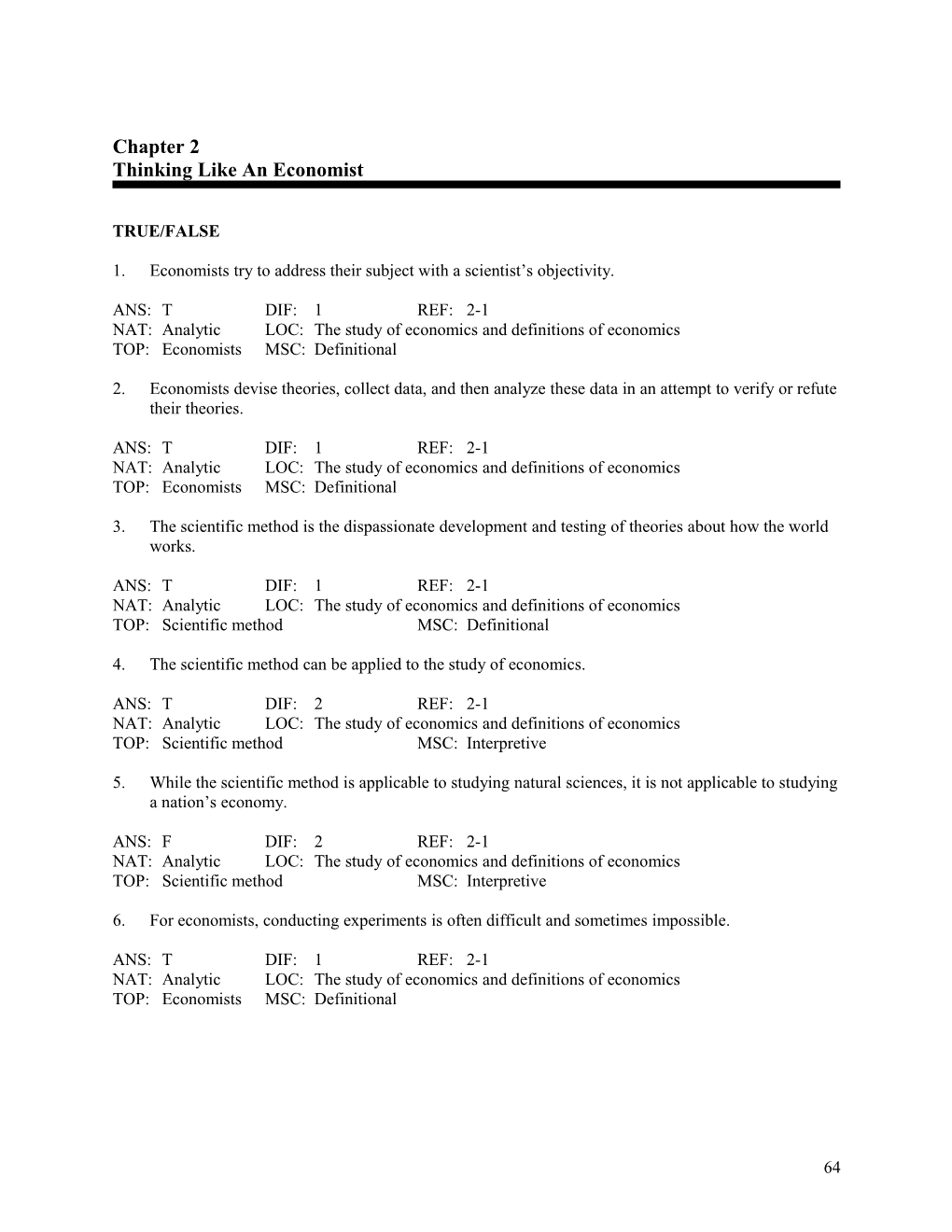 Chapter 2/Thinking Like an Economist 65