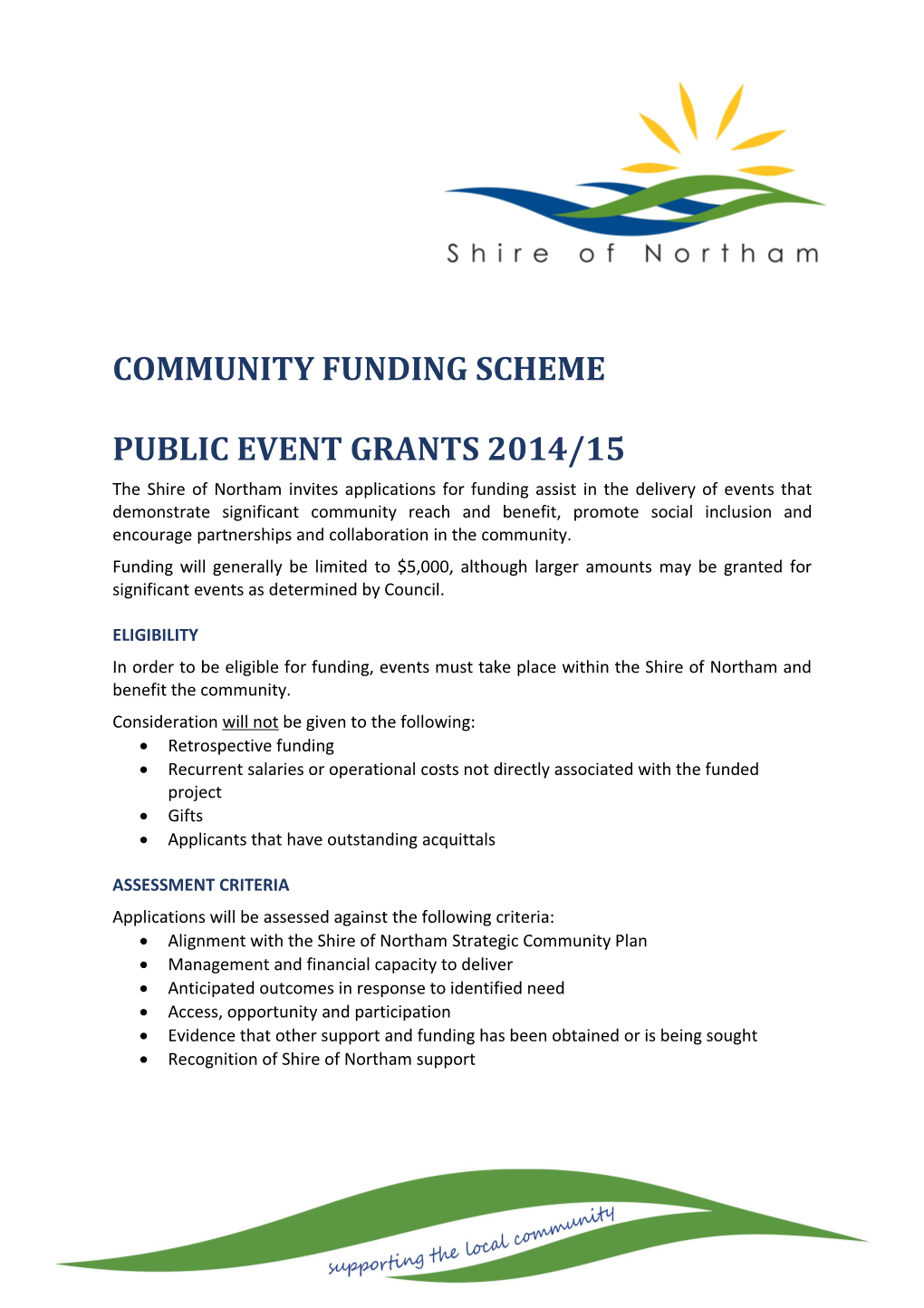 Communityfunding Scheme