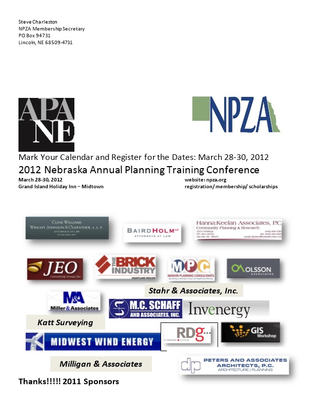 2012 Nebraska Annual Planning Training Conference