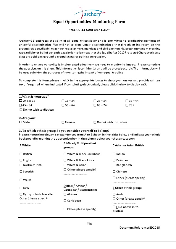 2013-14 Equality Monitoring Form