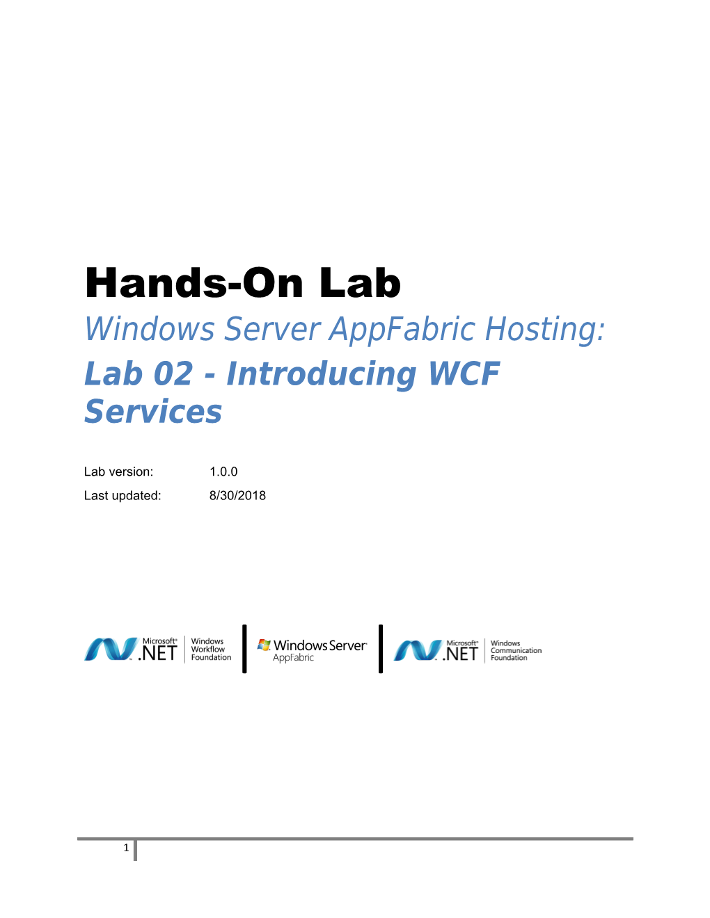 Lab 02 - Introducing WCF Services