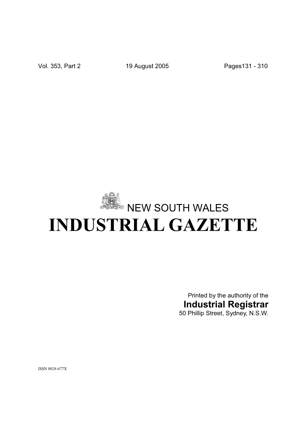 Industrial Gazette