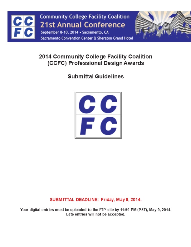 2014 Community College Facility Coalition (CCFC) Professional Designawards