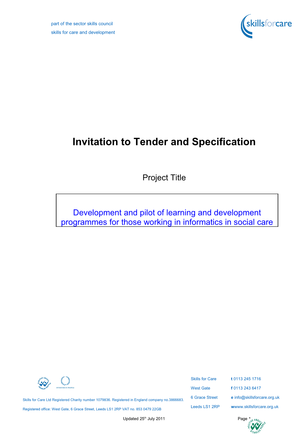 20140307-Invitation to Tender Template 07-03-14