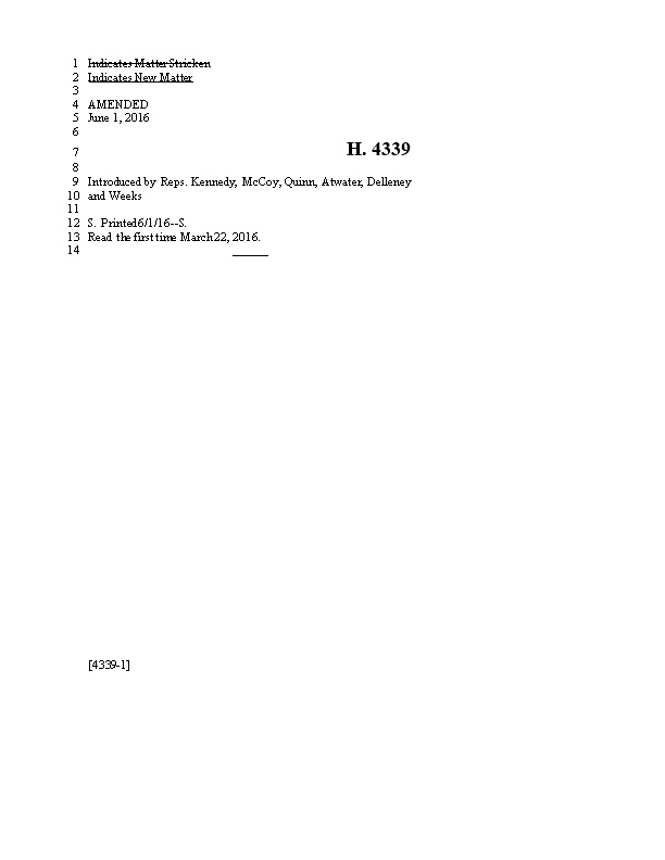 2015-2016 Bill 4339 Text of Previous Version (Jun. 1, 2016) - South Carolina Legislature Online