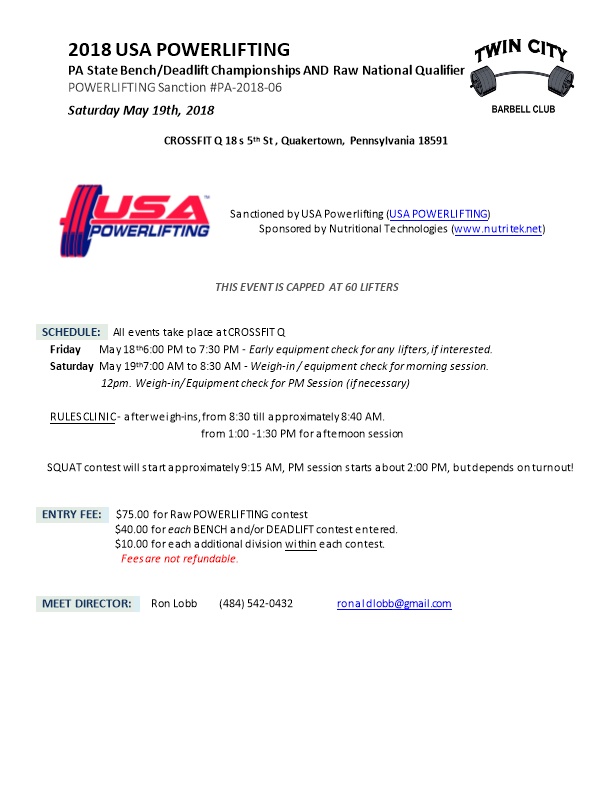 2016 USAPL Pennsylvania State Championships