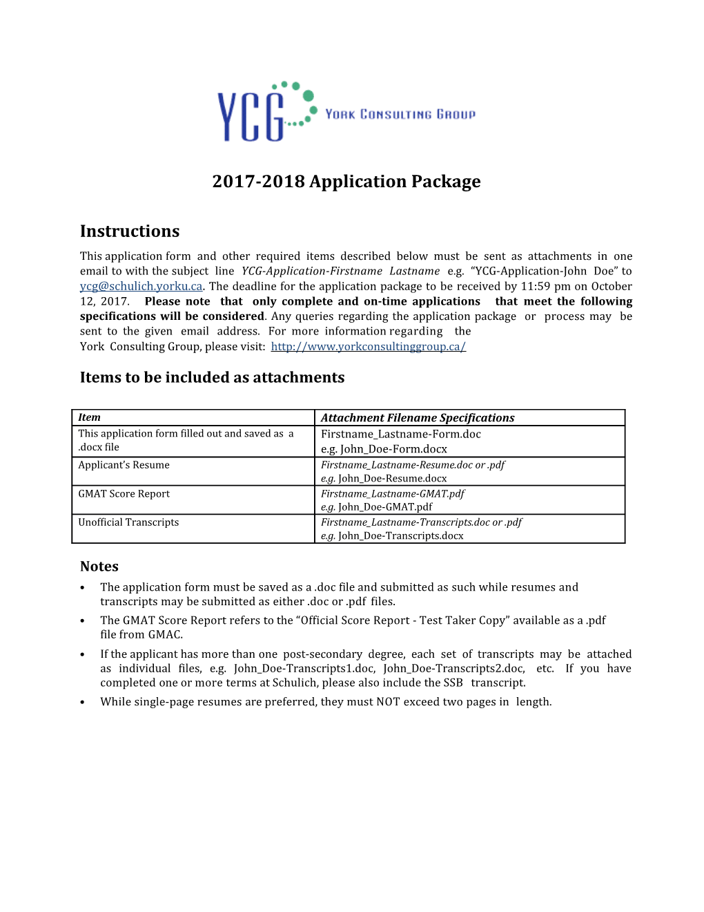 2017-2018 Application Package