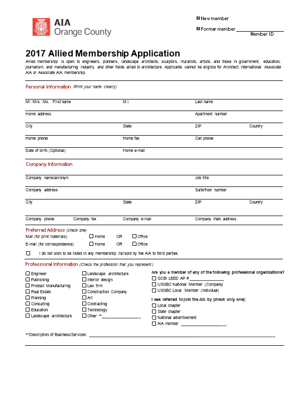 2017Allied Membership Application