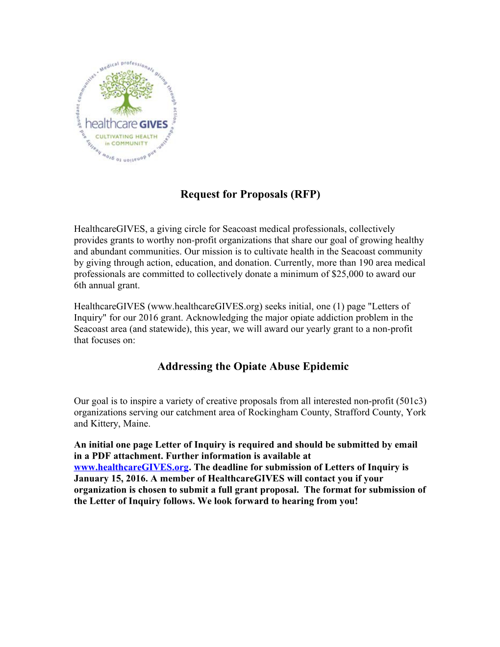 Request for Proposals (RFP) s3