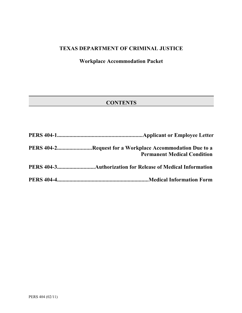 Texas Department of Criminal Justice