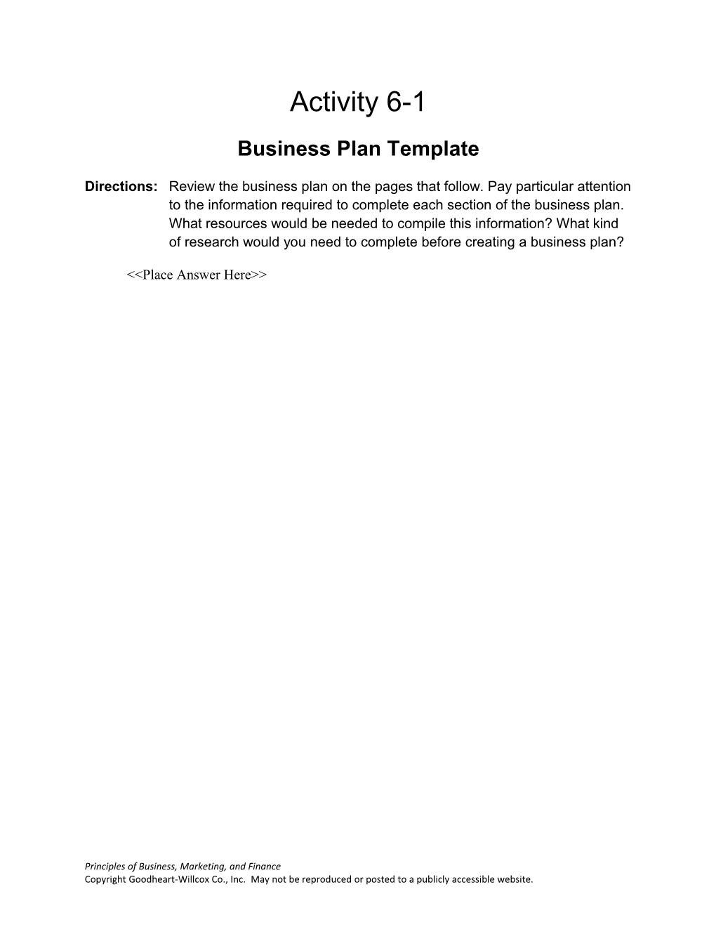 Business Plan Template s2