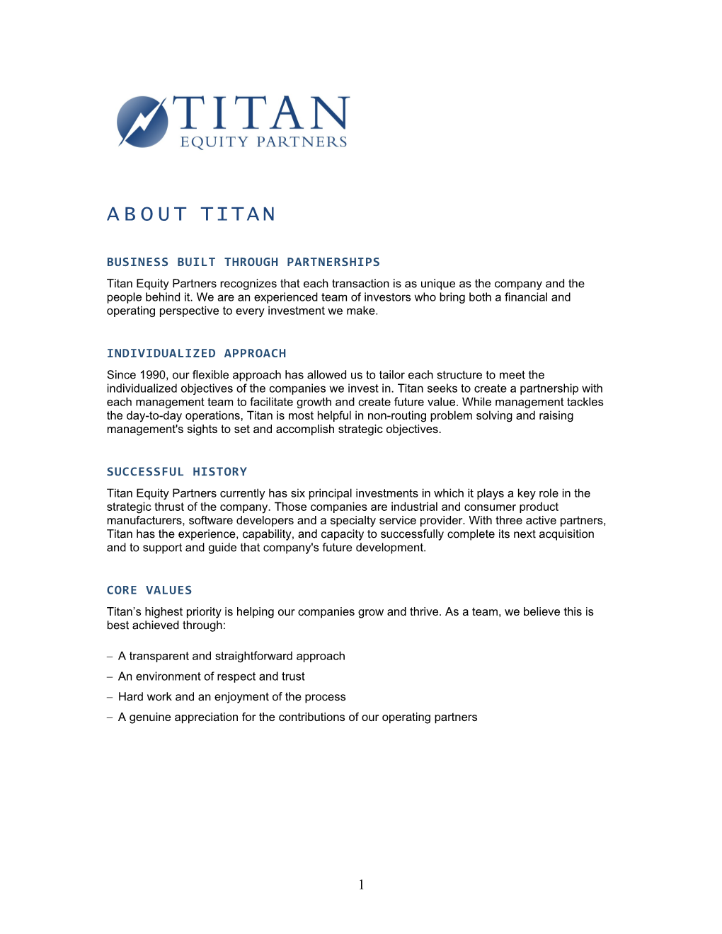 Titan Equity Partners, LLC