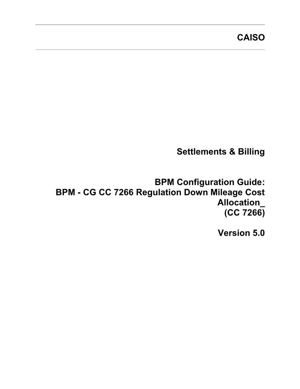 BPM - CG CC 7266 Regulation Down Mileage Cost Allocation