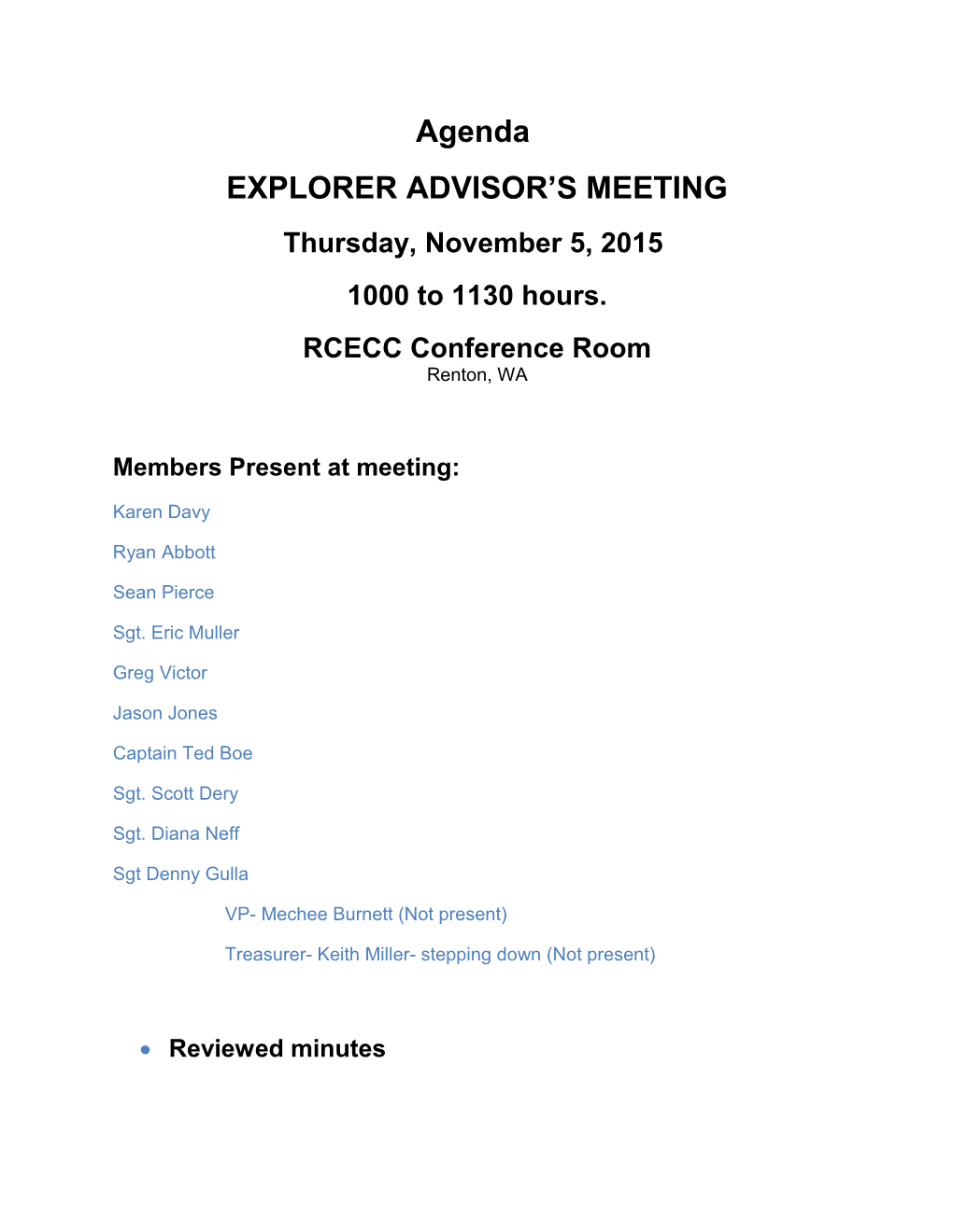 Explorer Advisor S Meeting