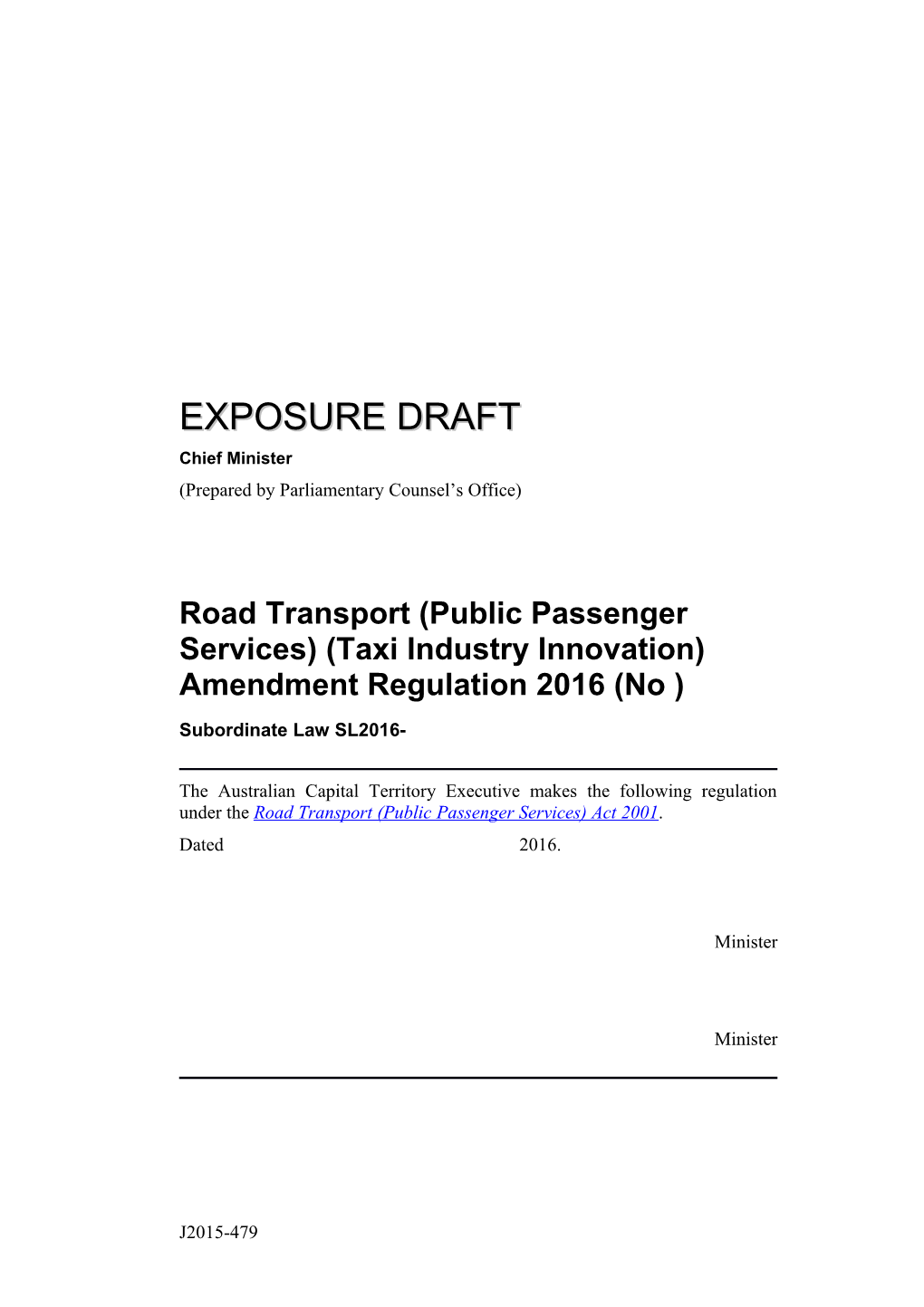 Road Transport (Public Passenger Services) Regulation 2002