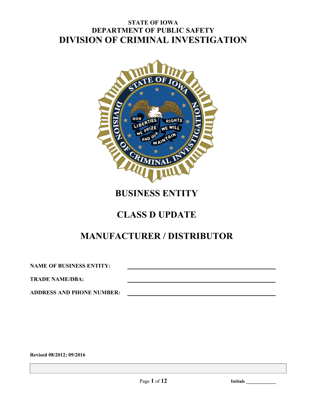 Business License Application