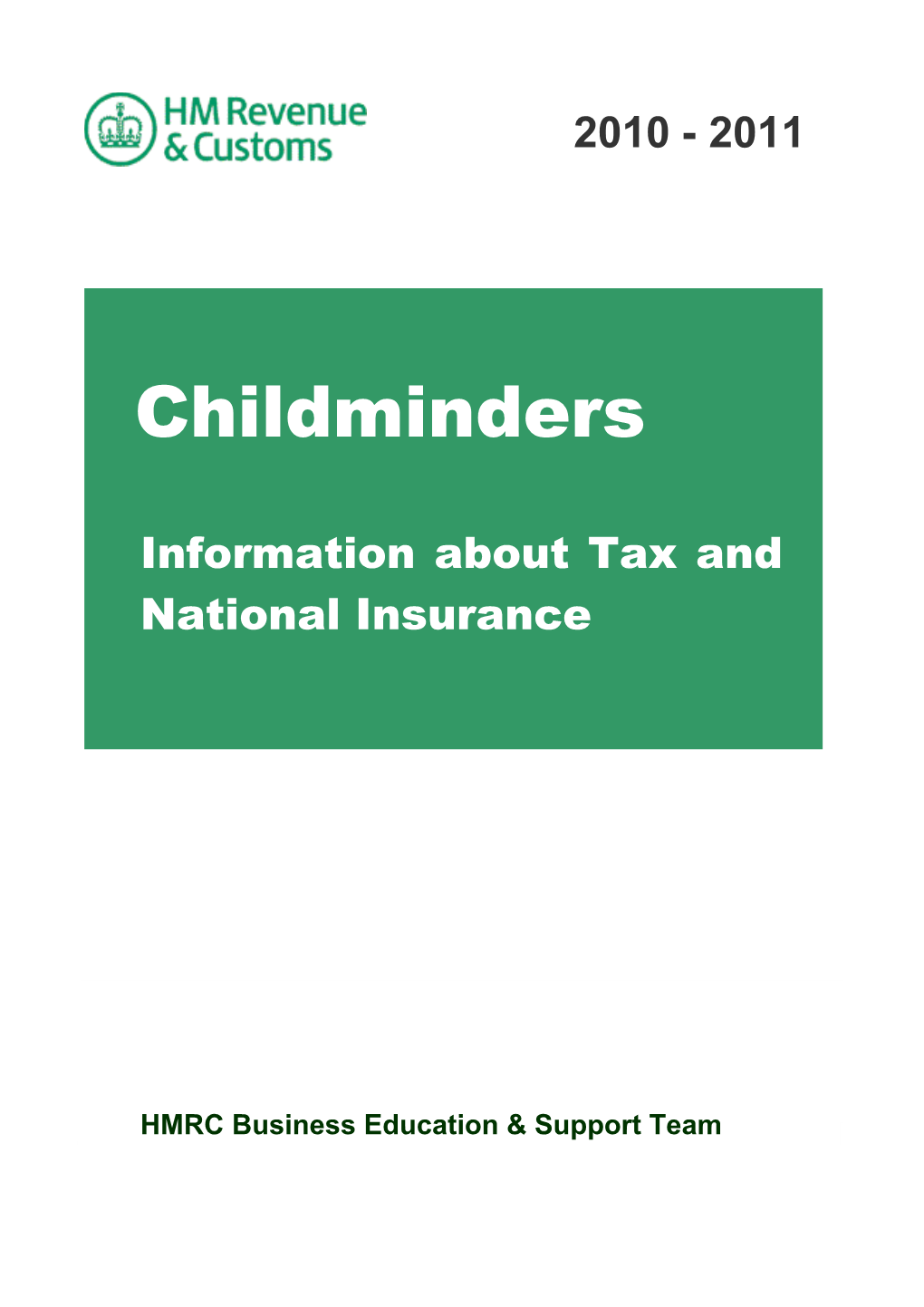 Information About Tax and National Insurance