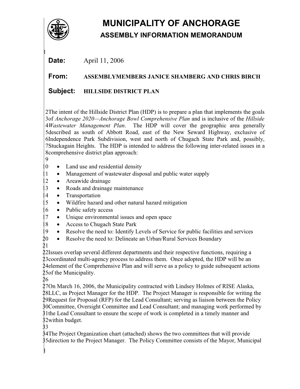 AIM - Hillside District Plan