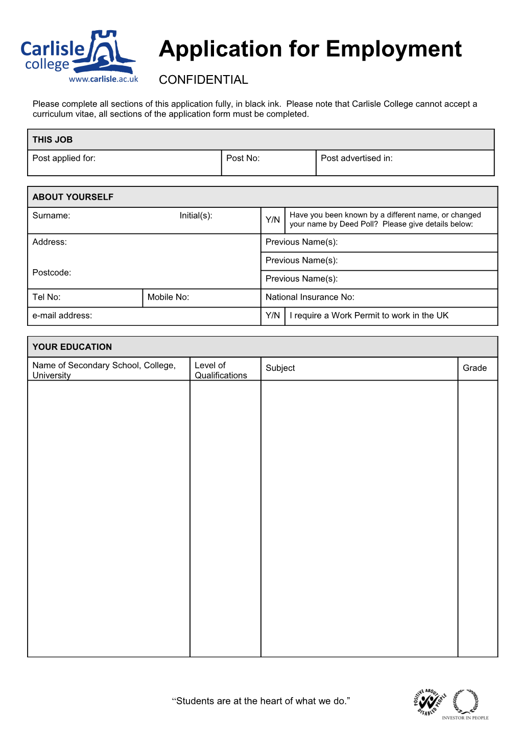 Application for Employment s31