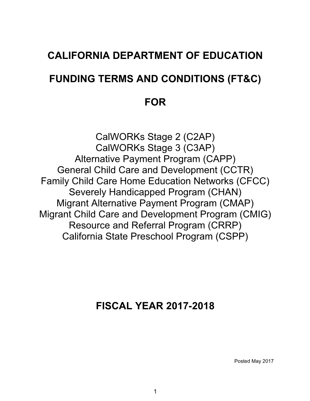 2017-18 CSPPP Prek & Family Literacy Full-Day - Child Development (CA Dept of Education)