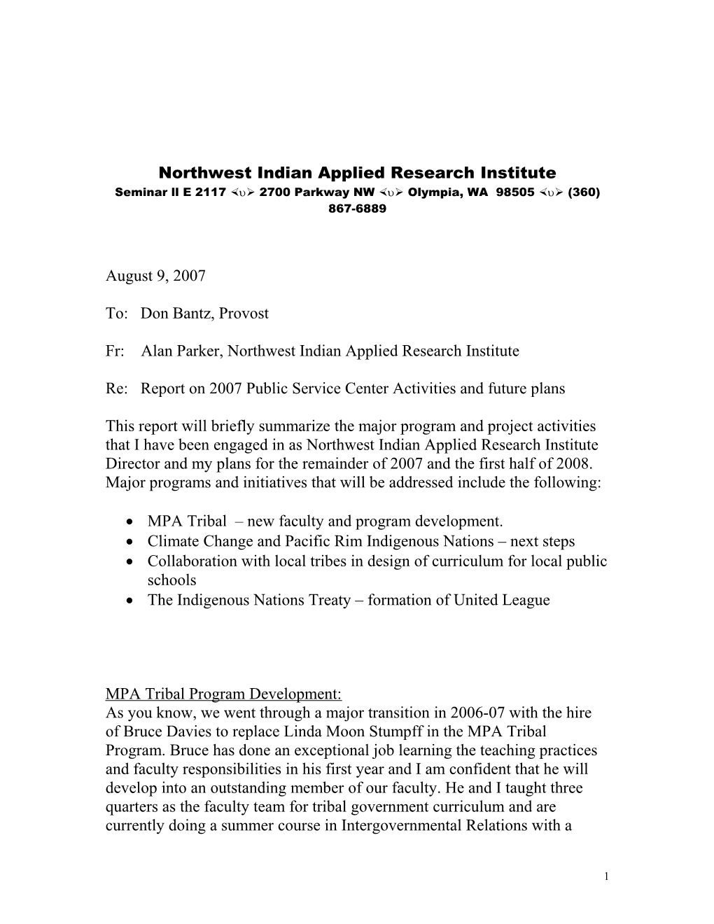 Northwest Indian Applied Research Institute