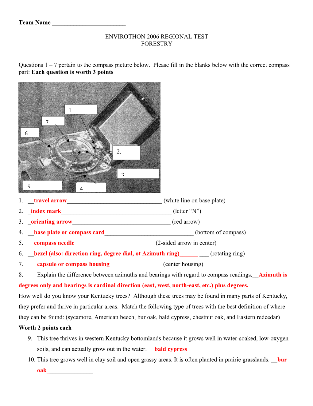 Envirothon 2001 State Final